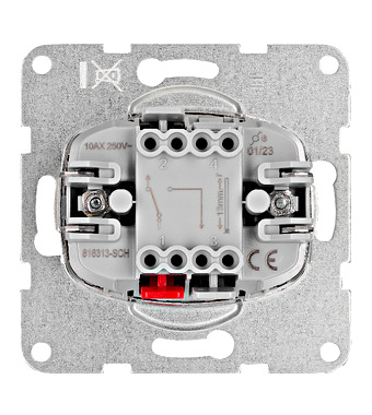 Wechselschalter-Einsatz, Steckklemmen