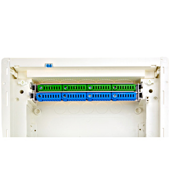 UP Wohngsverteiler KVH 4-r. 48/56TE - Hohlwand Rahmen hoch 