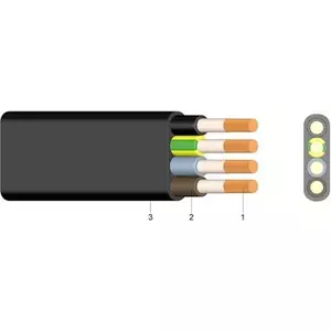 PVC-Flachleitung mittel H07VVH6-F 7x2,5 100m