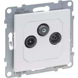 SEANO Durchgangsdose TV-R-SAT für HD-TV in der Farbausführung Ultraweiß