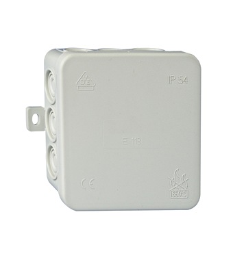 AP-K-Abzweigdose 85x85xt40mm, Schneideinführung-IP54 grau