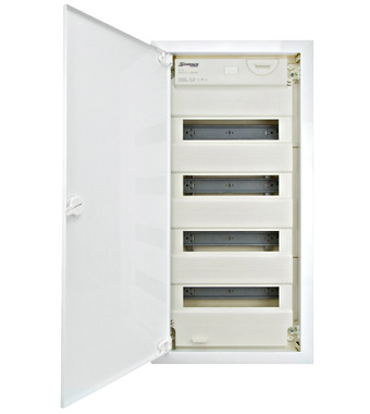 UP Wohngsverteiler KVH 4-r. 48/56TE - Hohlwand Rahmen hoch 